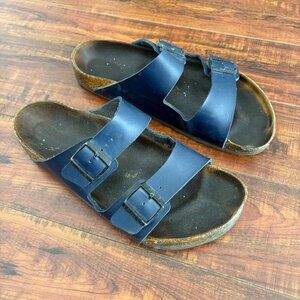 Birkenstock Arizona Navy Birko-Flor Sandals